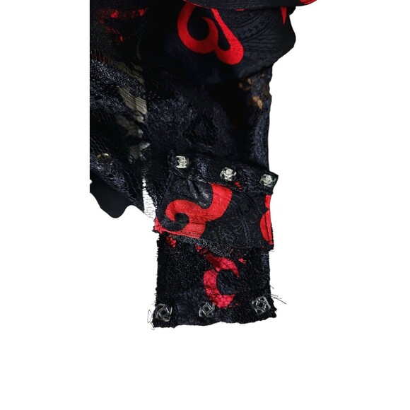 VTG Gold Label Victoria Secret Flirty Silk Lace Heart Brocade Teddy Lingerie NEW - Picture 10 of 11